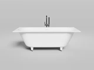 Ванна из искусственного камня Salini Ornella Axis Kit S-Sense 103513G 170x75см белый глянцевый